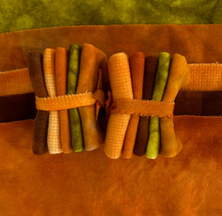 PUMPKIN PATCH Hand Dyed Bundle for Rug Hooking and Wool Applique