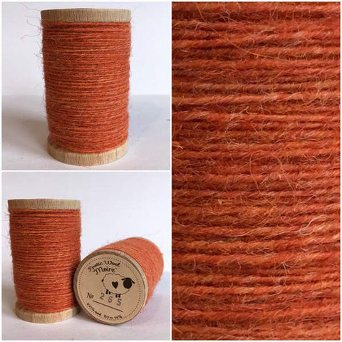 CLEMENTINE Hand Dyed Fat QUARTER Wool Fabric for Wool Applique and Rug Hooking