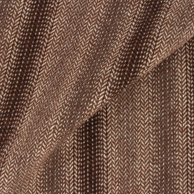 BROWN Ombre Stripes Fat Quarter Yard, Felted Mill Dyed Wool Fabric