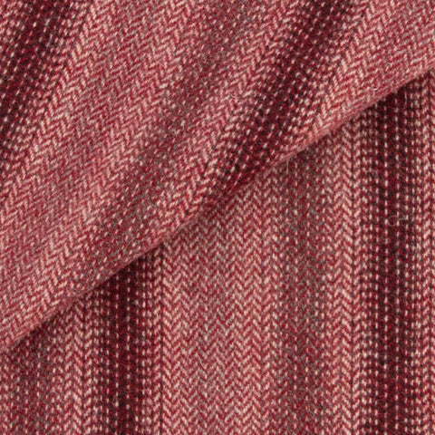 Dark RED MULTI STRIPES Mill Dyed Fat Quarter Yard, Felted Wool Fabric