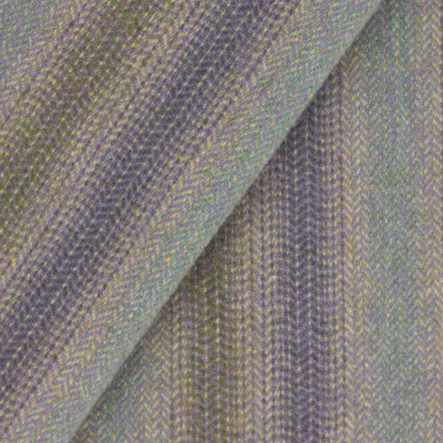 DOVE GREY and AQUA Stripes Fat Quarter Yard, Felted Wool Fabric